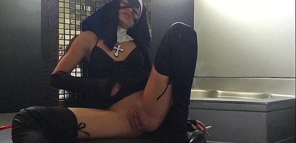  Naughty nun is fucked and cums inside her teen pussy creampie - interracial littlesexyowl 4k
